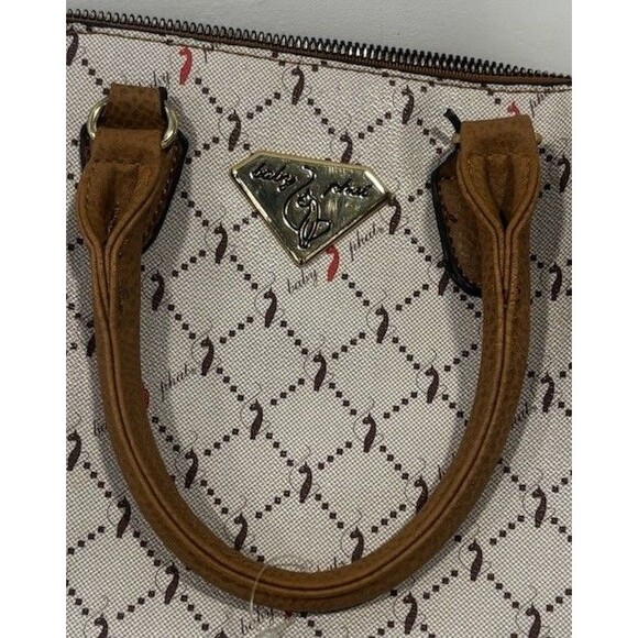 Vintage Retro Y2K 2000s Purse Cat Pattern Baby Phat Small Arm Tote by Kimora Lee - Picture 8 of 8